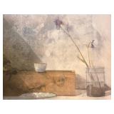 Framed Limited Edition Hand Printed Still Life Lithograph Mario Fallani