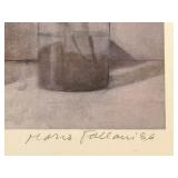 Framed Limited Edition Hand Printed Still Life Lithograph Mario Fallani