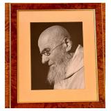Framed Black and White Certosa Monk Portrait Print by Cy DeCosse