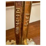 Vintage Brass Shoe Shine Foot Rest