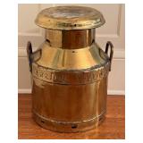 Vintage Brass Torridge Vale DVS Milk Can