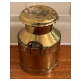 Vintage Brass Torridge Vale DVS Milk Can