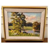 Framed Original Oil on Board Painting by Greg Lipelt