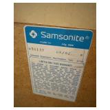 Set of Four Vintage Samsonite Folding Chairs and Square Card Table