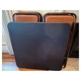 Set of Four Vintage Samsonite Folding Chairs and Square Card Table