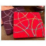Artisan Pottery and Recycled Wool Coasters by Penny Norman