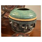 Artisan Pottery and Recycled Wool Coasters by Penny Norman