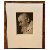 Framed Black and White Portrait Photograph Certosa Monk by Cy DeCosse