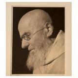 Framed Black and White Portrait Photograph Certosa Monk by Cy DeCosse