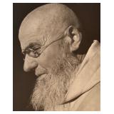 Framed Black and White Portrait Photograph Certosa Monk by Cy DeCosse