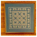 Framed Hmong Embroidered Textile