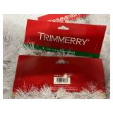 6x 15ft Soft White Tinsel Garland