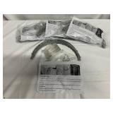 4x Hanging Lighted Tree Globes/Balls-Stainless Steel