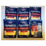 B. 6x 8oz Kraft Signuature Cheddar Blend Shredded