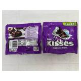 II. 2x 9 oz Hershey Kisses Dark Chocolate
