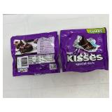 II. 2x 9 oz Hershey Kisses Dark Chocolate