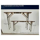 New Camco Bamboo Folding Camp Table