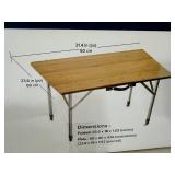 New Camco Bamboo Folding Camp Table