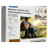 New Camco Bamboo Folding Camp Table