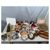 Collectible Dolls, Home Decor, Wine Bottle Wind Chime, Etc