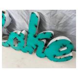 Recycled Metal 3-D Lake Sign