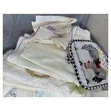Assorted Vintage and Embroidered Towels