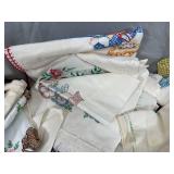 Assorted Vintage and Embroidered Towels