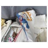 Assorted Vintage and Embroidered Towels