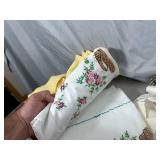 Assorted Vintage and Embroidered Towels