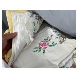 Assorted Vintage and Embroidered Towels