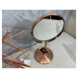 New Rose Gold Magnifying Mirror, Mug Rack, Wine Rack