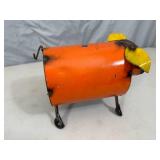 New Recycled Metal Pig with Curly Q Tail
