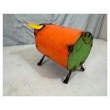 New Recycled Metal Pig with Curly Q Tail