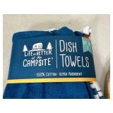 New Camper Themed Cutting Board and 2 Dish Towels