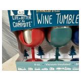 New Camper Themed 4 Pc Stainless Steel Wine Tumblers