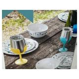 New Camper Themed 4 Pc Stainless Steel Wine Tumblers