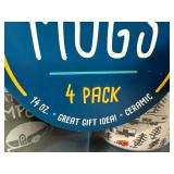 New 4 Pack Camper Themed Coffee Mugs