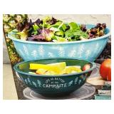 New 8 pc Camping Themed Nesting Bowls with Lids