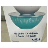 New 8 pc Camping Themed Nesting Bowls with Lids