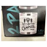 New 2 Pack of Camping Themed Stainless Steel Tumblers