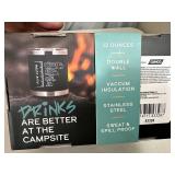 New 2 Pack of Camping Themed Stainless Steel Tumblers