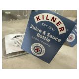 4 New Kilner Juice and Sauce Bottles with Lids