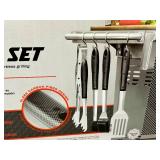 Brand New 6 pc Carbon Fiber BBQ Tool Set with Case