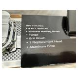Brand New 6 pc Carbon Fiber BBQ Tool Set with Case