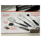 Brand New 6 pc Carbon Fiber BBQ Tool Set with Case
