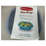 7 New Rubbermaid TakeAlongs Food Storage Containers with Lids.