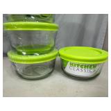 5 New Anchor Glass Food Storage Containers