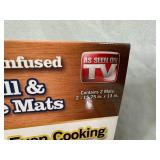 New Pack of 2 Copper Infused Grilling / Baking Mats