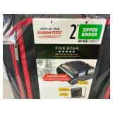 2 New Five Star Zipper Binders