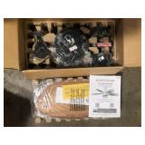 Hampton Bay Lillycrest 52 in. Indoor/Outdoor Aged Bronze Ceiling Fan with Downrod and Reversible Motor; Light Kit Adaptable Customer Returns See Pictures